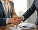 Business handshake at a meeting